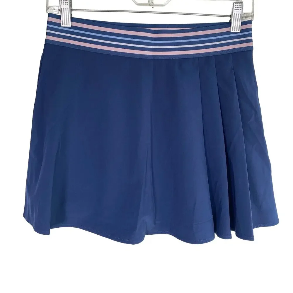 NEW Johnny Was Calme Endurance Pleated Tennis Skirt Blue $98 Size 2XL Curvy